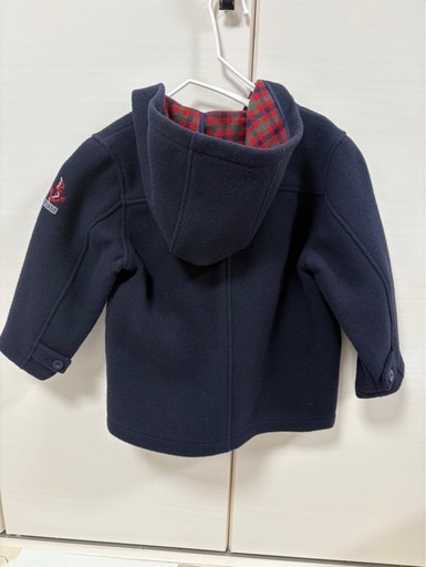 ファミリア ダッフルコート 100 ネイビー アンカーワッペン familiar