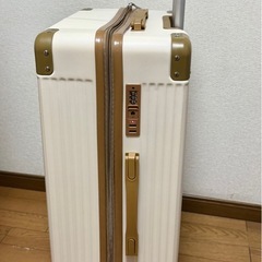 美品　スーツケース　アイボリー　ブラウンの画像