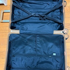 美品　スーツケース　アイボリー　ブラウンの画像