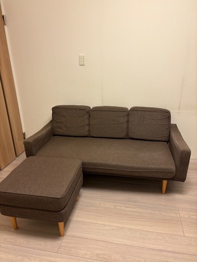 KEYUKA（ケユカ）コンパクト3人掛けソファー (もったいない) 大口の