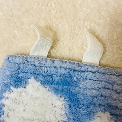 クジラ柄 トイレ蓋カバー 便座カバー トイレットペーパーカバー ブルー ふわふわの画像