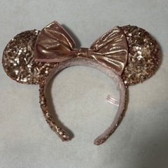 ディズニー　カチューシャ　スパンコール　ピンクゴールドの画像