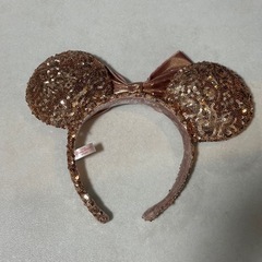 ディズニー　カチューシャ　スパンコール　ピンクゴールドの画像