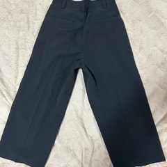 黒 ワイドパンツ スラックス タック入り Lサイズの画像