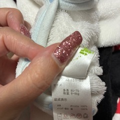 子供服  モコモコロンパースの画像