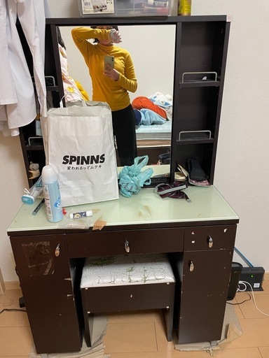 【中古品】ブラウン　引き出し付き ドレッサー 中古品】ブラウン 引き出し付き ドレッサー 楽天市場】【レビュー特典