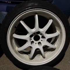 【希少！】WORK D9R 18インチ 8.5J＋38 PCD114.3 235\40R18 ５穴 ナンカンNS2スカイラインアルテッツァ RX-8クラウンZ33プリウスαEMOTIONの画像