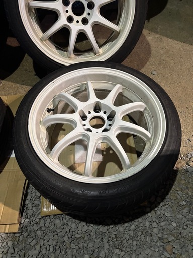 【希少！】WORK D9R 18インチ 8.5J＋38 PCD114.3 235\40R18 ５穴 ナンカンNS2スカイラインアルテッツァ RX-8クラウンZ33プリウスαEMOTION