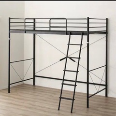 ロフトベッド シングル グレー　🚚配達可 要相談♪ ２枚目写真見にくくてすみません💦　デスクとセット割りあり✨の画像