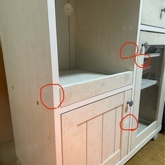 早め処分希望！キッチン　収納　調理家電置きの画像