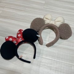 ミニー　カチューシャ　2点セット　ディズニーランド　シーの画像
