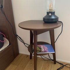 【早い者勝ち】HAGIHARA サイドテーブル ナチュラルブラウン／即日受け取り可の画像