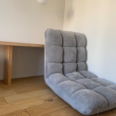 【超急募】低めシングルソファ グレー／セットアップ不要！即日OKの画像