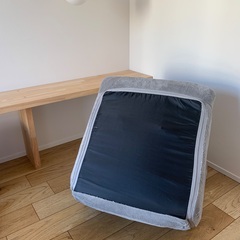 【超急募】低めシングルソファ グレー／セットアップ不要！即日OKの画像