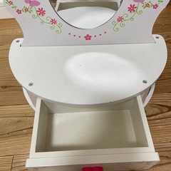 木製 ドレッサー おもちゃ 鏡台 化粧台 引き出し付き 子供用の画像