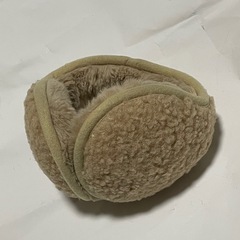 【美品】ベージュ ふわふわイヤーマフ 耳あて 防寒 ヘッドホン型 暖か可愛いの画像