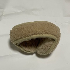 【美品】ベージュ ふわふわイヤーマフ 耳あて 防寒 ヘッドホン型 暖か可愛いの画像