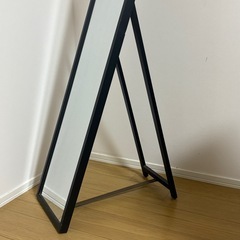 【全身鏡】シンプル/黒　の画像