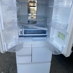 NO B684🌈福岡市内配送設置無料✨🌈SJ-AF50F-W 冷蔵庫 プラズマクラスター冷蔵庫 グラデーションホワイト [502L /6ドア /観音開きタイプ] 2020年 の画像