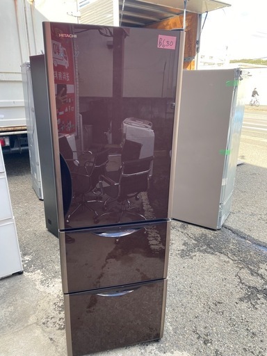 NO B680?福岡市内配送設置無料✨?日立 HITACHI 冷蔵庫 Sシリーズ （375L・右開き） 3ドア クリスタルブラウン R