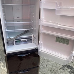 NO B680🌈福岡市内配送設置無料✨🌈日立 HITACHI 冷蔵庫 Sシリーズ （375L・右開き） 3ドア クリスタルブラウン R-S3800GV XTの画像