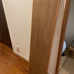 シンプルな木枠　☆☆　壁掛けミラー　巾31ｘ高さ121.5ｘ奥行2.5cm ☆☆ ナチュラル　の画像