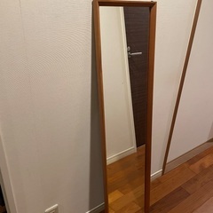 シンプルな木枠　☆☆　壁掛けミラー　巾31ｘ高さ121.5ｘ奥行2.5cm ☆☆ ナチュラル　の画像