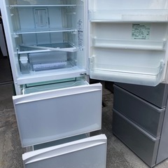 NO B681🌈福岡市内配送設置無料✨🌈GR-M33SXV-EW 冷蔵庫 VEGETA（ベジータ） グランホワイト [330L /3ドア /右開きタイプ]の画像