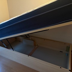 【美品】跳ね上げシングルベッド一式セットの画像