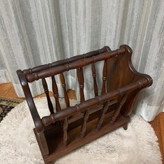 昭和レトロ　飛騨産業　☆☆　マガジンラック　スリッパラック　☆　無垢材　の画像