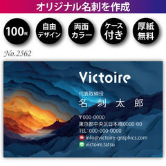 名刺印刷 100枚 両面 フルカラー 紙ケース付 No.2…
