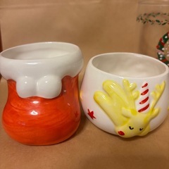 レトロクリスマスグラス&カップの画像