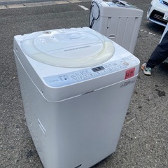NO B697🌈福岡市内配送設置無料✨🌈SHARP シャープ ヤマダ電機オリジナルモデル 全自動洗濯機 7kg ES-T709-W（ホワイト）の画像
