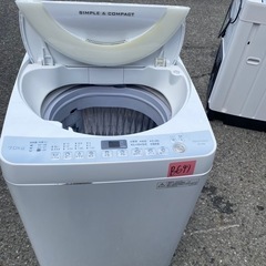 NO B697🌈福岡市内配送設置無料✨🌈SHARP シャープ ヤマダ電機オリジナルモデル 全自動洗濯機 7kg ES-T709-W（ホワイト）の画像