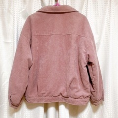 【新品未使用】NOWNOW コーデュロイ ピンク 可愛 ふわふわ　ジャケット Mの画像