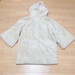【新品未使用】もこもこ ボア フード付きパーカー フリース 七分袖 　LLサイズの画像