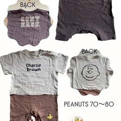 80cm ロンパースセット6枚の画像