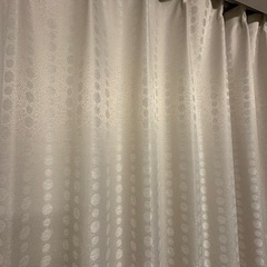 ニトリ ドット遮光カーテン(レースカーテン付き)の画像