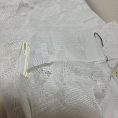 腰高窓用　布製カーテン・レースセット　カーテンフック付の画像