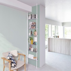 【新品未使用品】超薄型突っ張りディスプレイ収納ラック　奥行12cmの画像