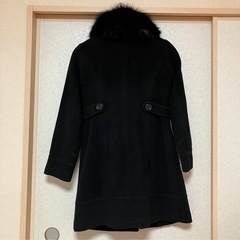 アンゴラ ウール フォックスファー コート  ブラックの画像