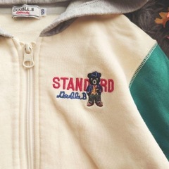 ミキハウス mikihouse ダブルビー ジップパーカー 120 UV紫外線の画像