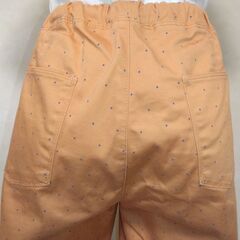 パンツ　ユニクロ　レディース　オレンジ×ドットの画像