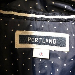 PORTLAND ネイビー ドット柄 ジャケット サイズ2の画像