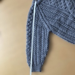 New Hampshire ケーブル編みセーター 40 グレーの画像