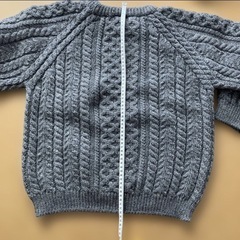 New Hampshire ケーブル編みセーター 40 グレーの画像