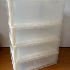 無印商品　プロピレン引き出し収納ケース　4つの画像