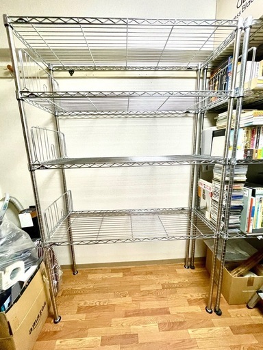 エレクター4段【幅120×奥行45×高190㌢】組立説明書付き