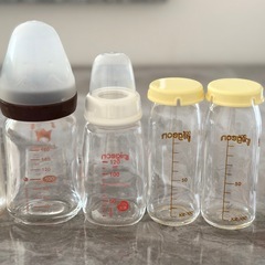 【値下げ】哺乳瓶6本セット ピジョン5 テテオ1 赤ちゃん 新生児 ミルク 出産 の画像