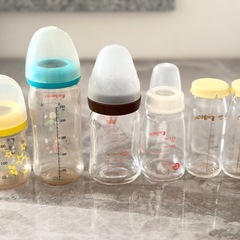 【値下げ】哺乳瓶6本セット ピジョン5 テテオ1 赤ちゃん 新生児 ミルク 出産 の画像